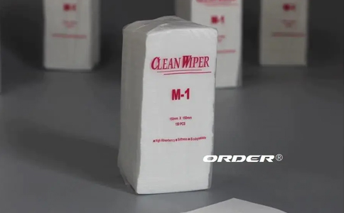 蘇州歐德ORDER ® 提供耐酒精耐丙酮CLEAN WIPER M-1-2804H網紋小尺寸高吸液性無塵淨化抹紙