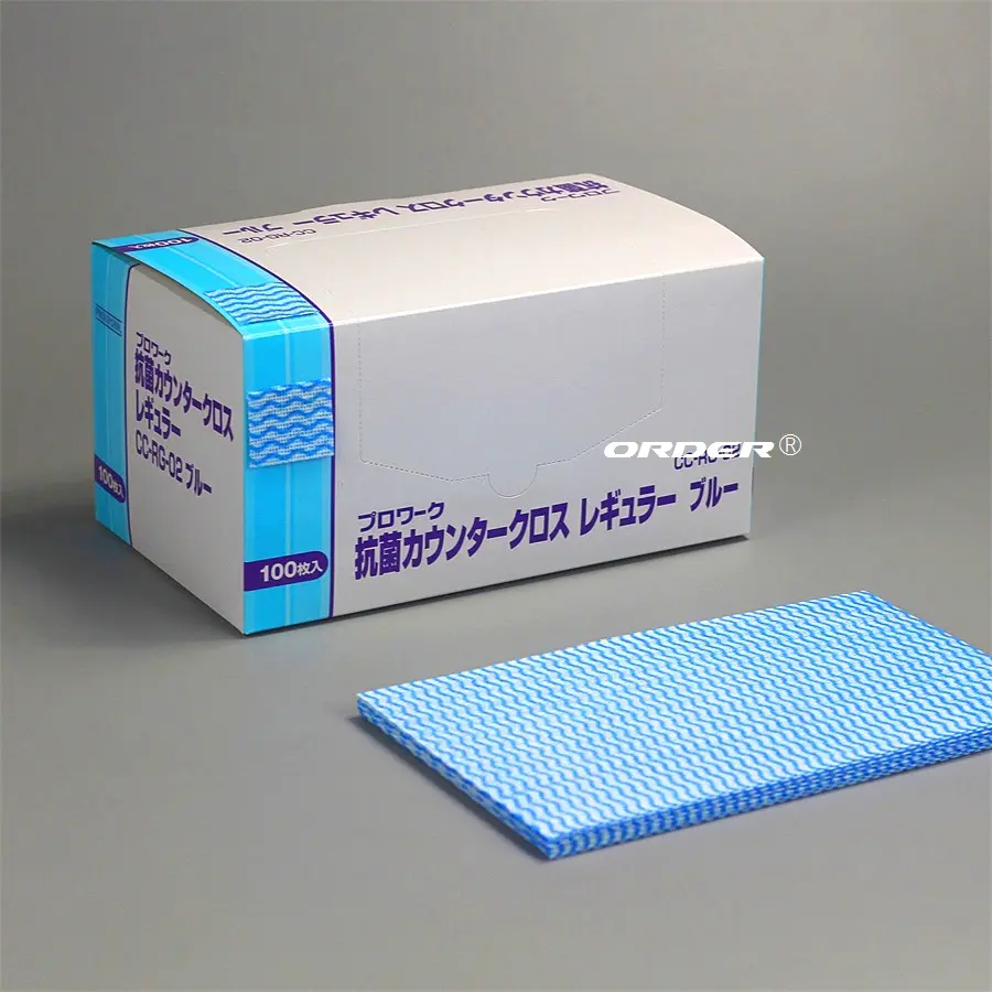 歐德ORDER ® 西式速食店咖啡廳西餐廳食品加工預製菜中央廚房工廠折疊式抗菌無紡清潔抹布
