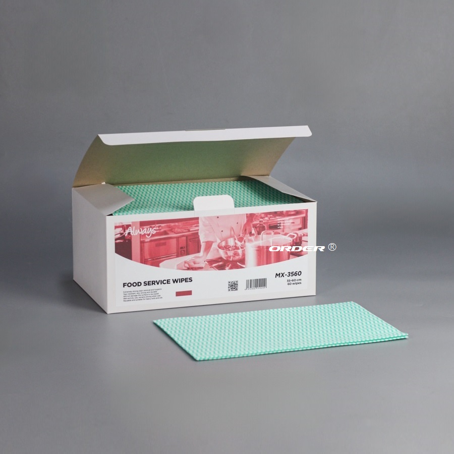 食品加工預製菜中央廚房工廠折疊式不織布抹布