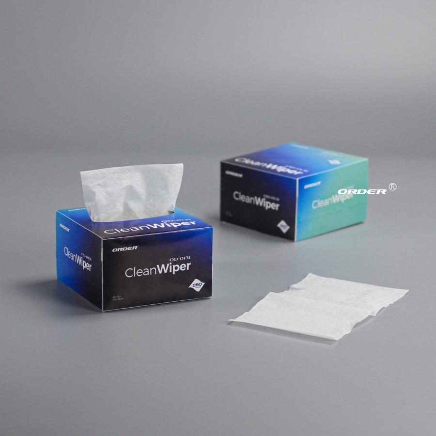 客製代工生產實驗室高吸水性木漿紙抽取式精密無塵鏡頭清潔擦拭紙