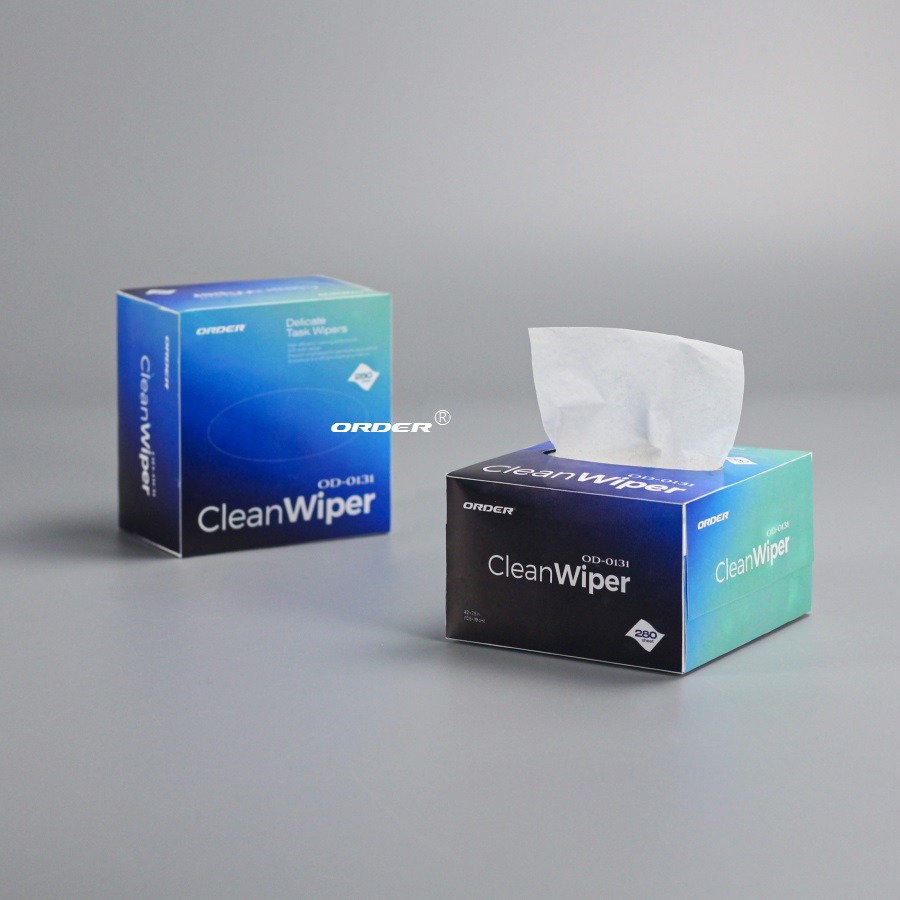 專業客製代工生產抽取式盒装精密低尘镜头清洁擦拭纸巾