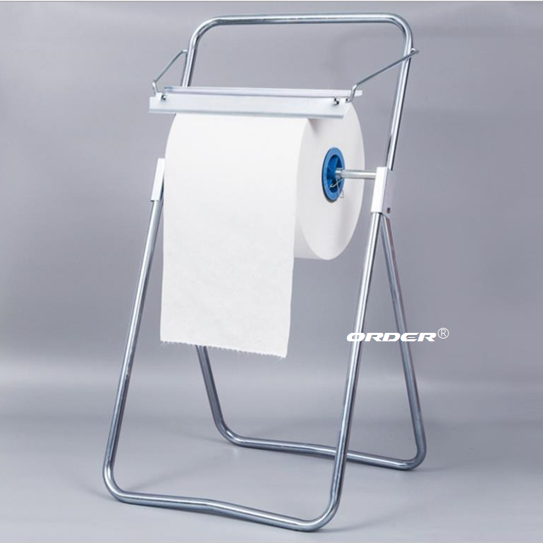 移動式TORK多康通用型立式銀色鍍鋅工业擦拭纸卷紙放置架
